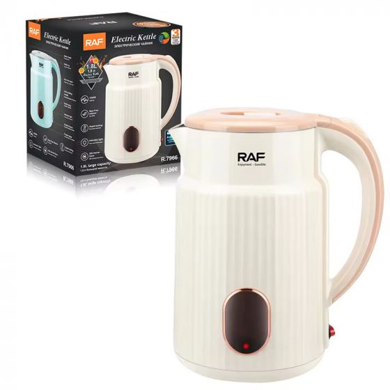 Raf Electric Kettle, 1.8 Liters, 1500 Watt, Off-White - R.7966