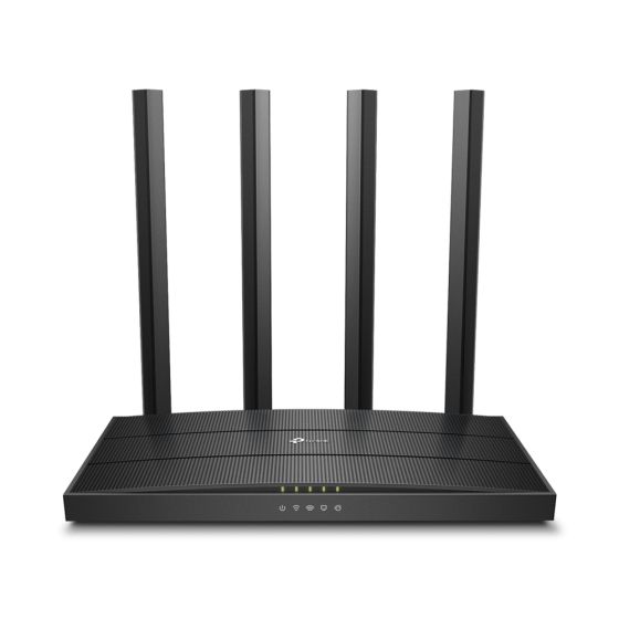 TP-Link Archer A6 AC1200 Mesh Wireless Dual Band Wi-Fi Router, 5 Ports - Black
