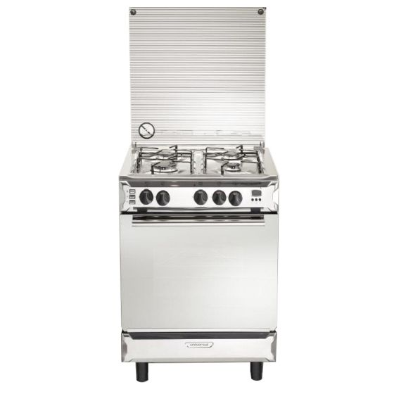 Universal Vulcan Gas Cooker, 4 Burners, Silver- 5604 VR