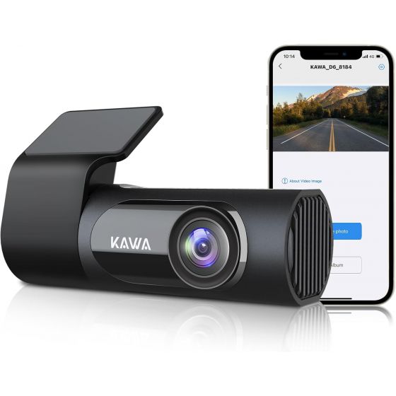 KAWA D6 Car Dash Camera, 2K QHD - Black