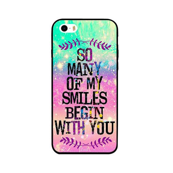So Many Of My Smiles Begin With You Printed Back Cover for Apple iPhone 5S