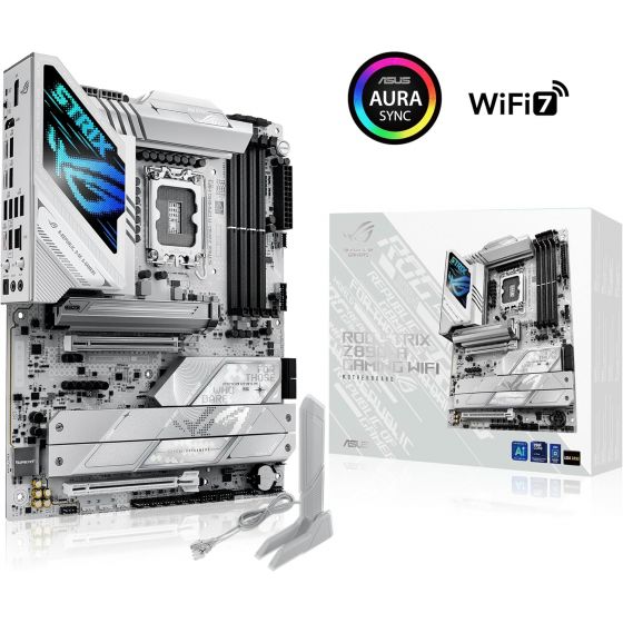 ماذربورد جيمنج ATX اسوس روج ستريكس Z890-A ، معالجات انتل Z890 وLGA 1851 وانتل كور الترا سيريس 2، ذاكرة DDR5، واي فاي 7