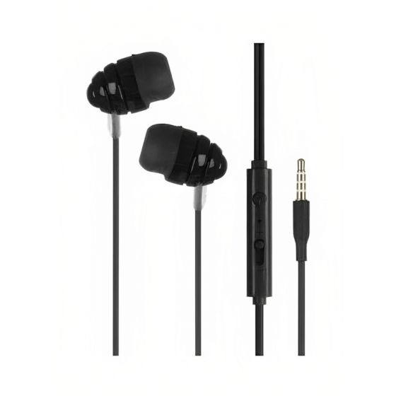 Joyroom Wired Earphones with Microphone, Black - JR-EL112-B