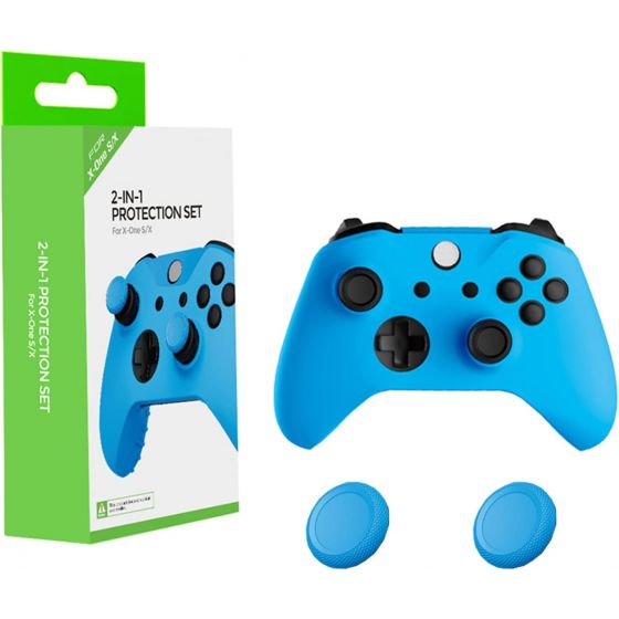 Silicone Cover For Xbox With Analog Caps - Light Blue