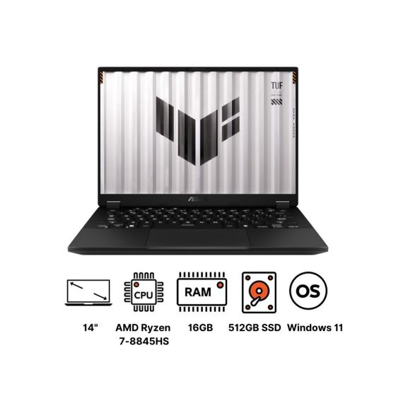 ASUS TUF A14 2024 FA401UV-RG020W Gaming Laptop, AMD Ryzen 7 8845HS, 512GB SSD, 16GB RAM, 14 Inch IPS, 2.5K, 165Hz, NVIDIA GeForce RTX 4060 8GB GDDR6, Windows 11 - Jaeger Grey