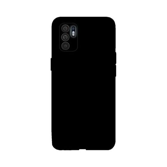 Stratg Silicone Back Cover for Oppo Reno 6 4G - Black