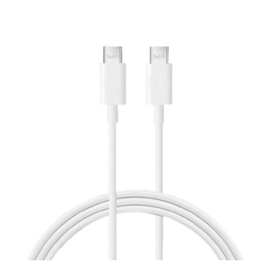 SIA USB-C Charging and Sync Cable, 1 Meter, White - SI-CB0021W