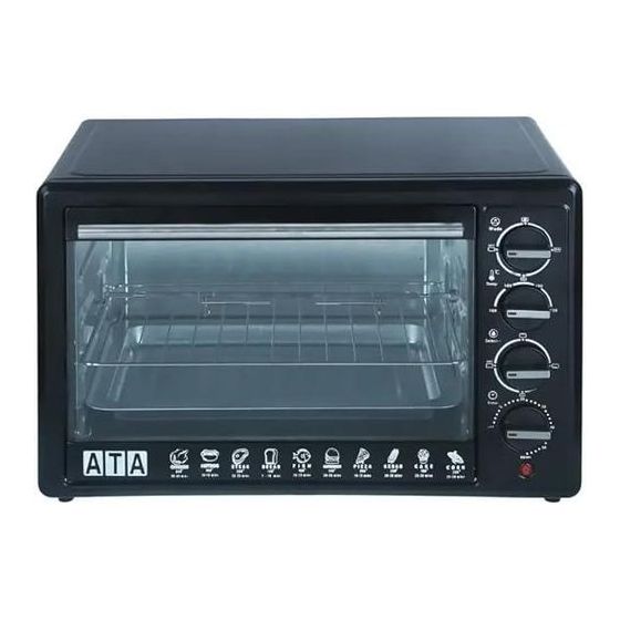 ATA Electric Oven with Grill, 55 CM, 38 Liters, 2000 Watt, Black - YX38ARCL
