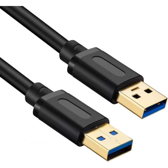 Keendex USB 3.0 Male to Male Cable, 20 cm, Black - KX 2527