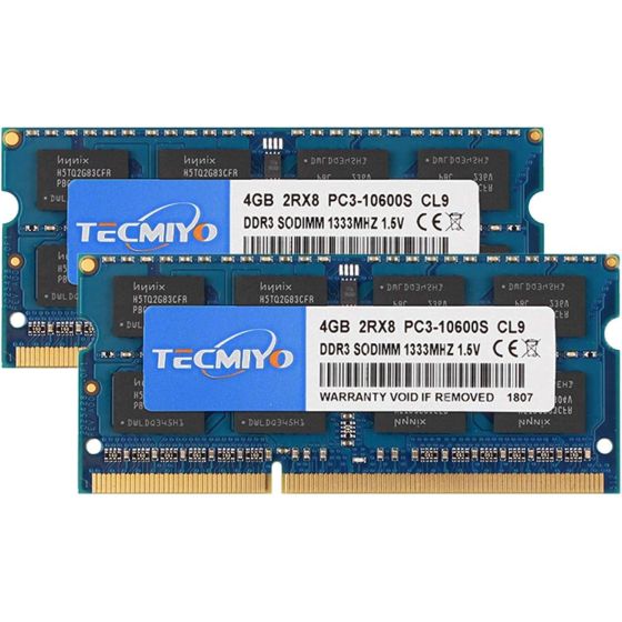 TECMIYO 1333 MHz SODIMM DDR3 RAM, 8GB - PC3-10600