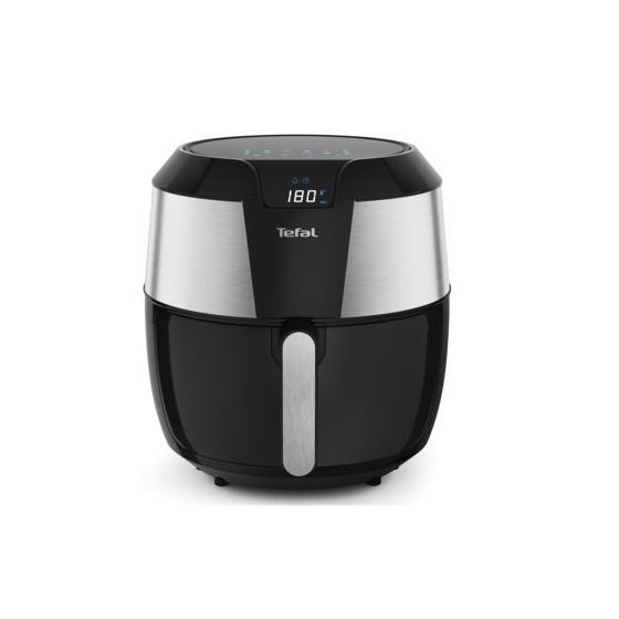 Tefal Air Fryer XXL, 1800 Watt, 5.6 Liters, ‎Black and Silver - EY701 with International Warranty