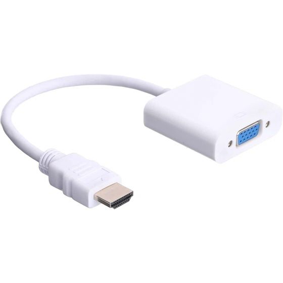 كابل محول تي بي تك HDMI ذكر الي VGA - ابيض