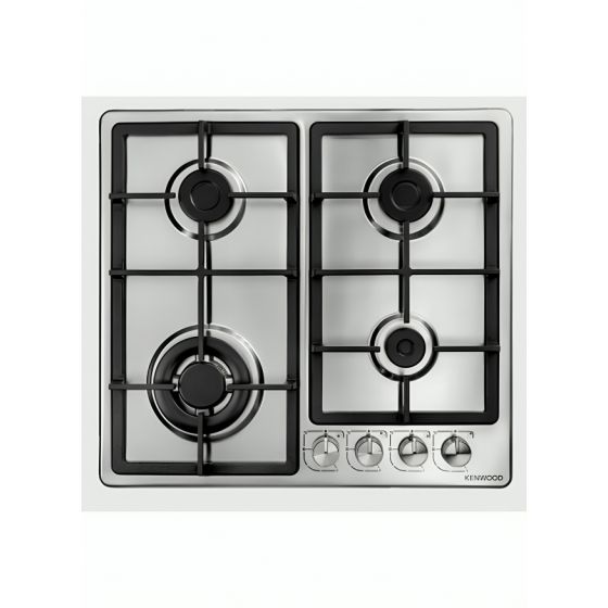 Kenwood Gas Built-in Hob, 60CM, 4 Burners, Silver - HOB60.000SS