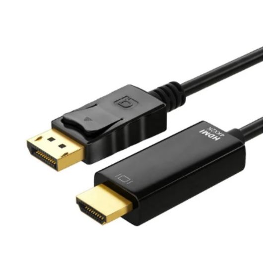 كابل DP الى HDMI زيرو، 1.8 متر- اسود