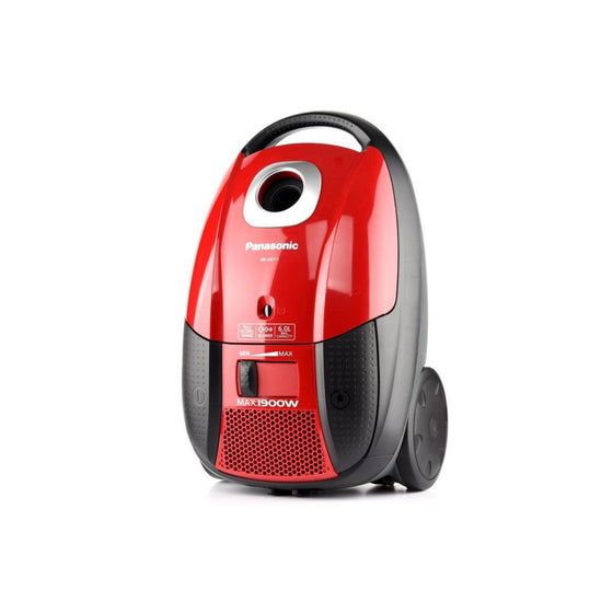 Panasonic Deluxe Series Canister Vacuum Cleaner, 1900 Watt, Red and Black - MC-CG711