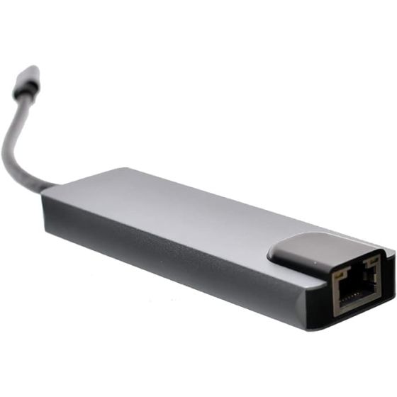 5 in 1 USB-C Aluminum Hub For Type-C Devices - Grey