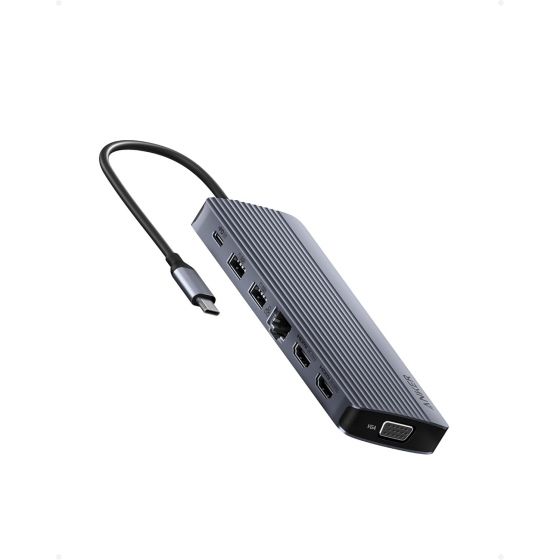 موزع USB-C أنكر، 14 منفذ، 80 وات، رمادي غامق - A83890A1