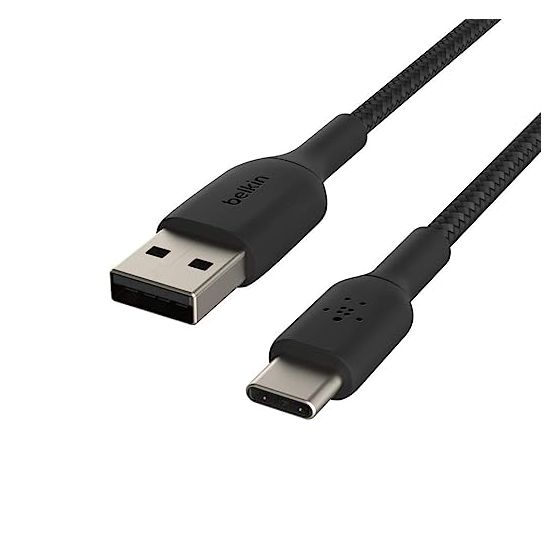 Belkin Braided Usb-C Cable (Usb-C To Usb-A Cable, Usb Type-C Cable For Samsung, Pixel, Ipad Pro, Nintendo Switch And More) - 1m, Black