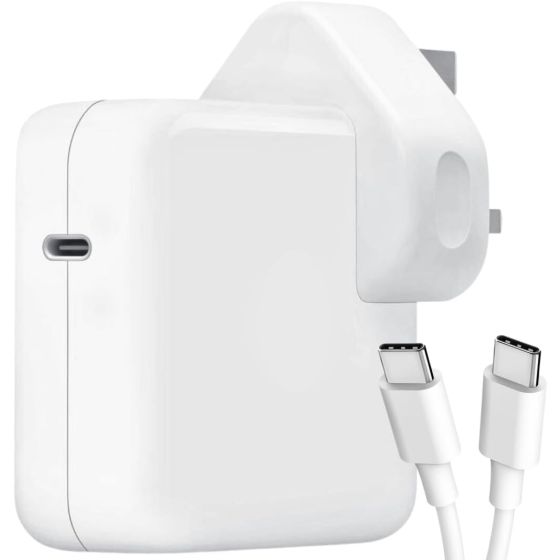 شاحن USB فئة C، مع كابل بموصل USB فئة C، بقوة 61 وات - ابيض