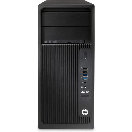 Hp Z240 Tower Workstation Tower PC, Intel Core i5-6600, 1 TB HDD, 8 GB RAM, Intel HD Graphics, DOS - Black