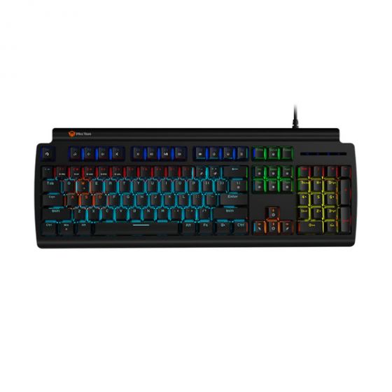 كيبورد جيمينج سلكي ميشن، إضاءة RGB زرقاء، اسود - MK600MX