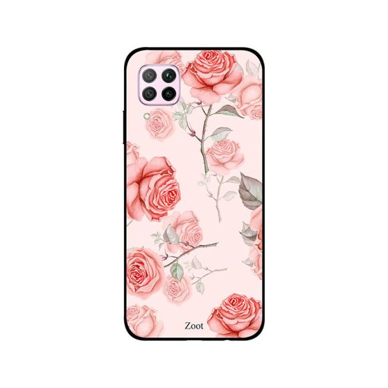 Zoot Peach Roses Thorns Printed Back Cover for Huawei Nova 7i