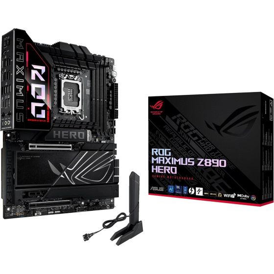 ماذربورد جيمنج ATX اسوس روج ماكسيمس Z890 هيرو، معالجات انتل Z890 وLGA 1851 وانتل كور الترا سيريس 2، ذاكرة DDR5، واي فاي 7