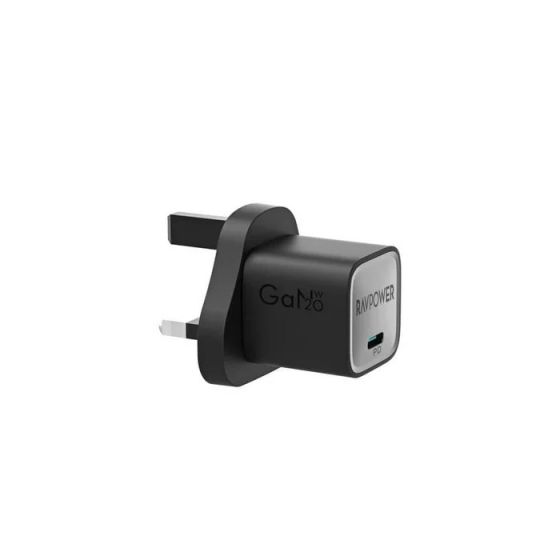 RAVPower Wall Charger, 20W, USB-C Port, Black - PC1055