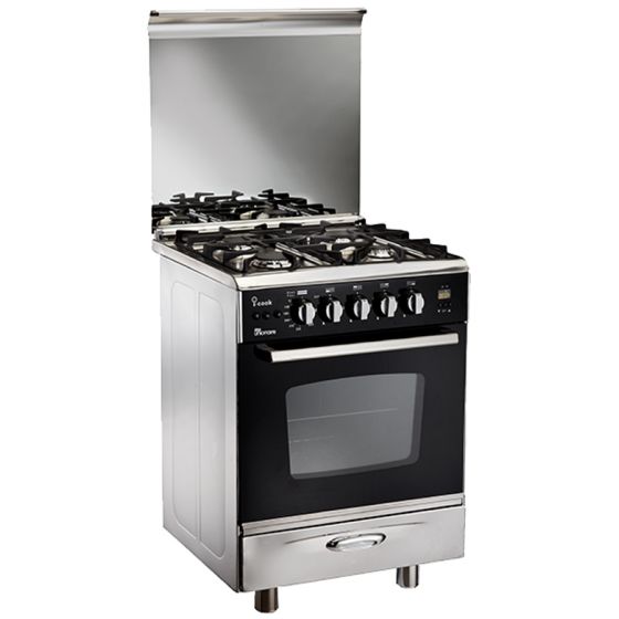 بوتجاز يونيون تك، 4 شعلة غاز، ستانليس ستيل، 60 سم - C6060SS-AC-511-ID