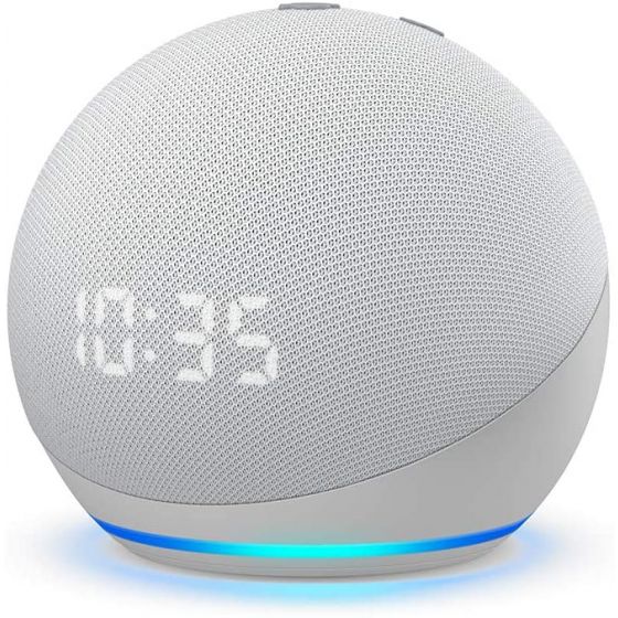 Amazon Echo Dot Smart Speaker 4th Generation - Glacier White 