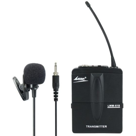 نظام ميكروفون لاسلكي لان، اسود - Lwm-618C