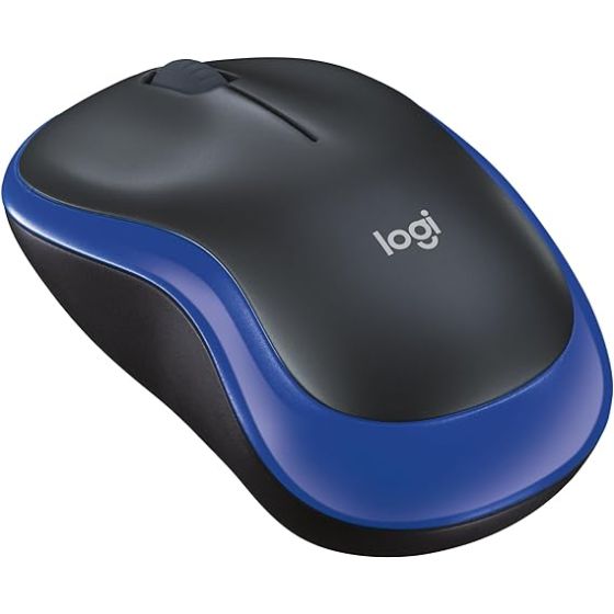 ماوس لاسلكي لوجيتك M185، اسود وازرق - 910-002236