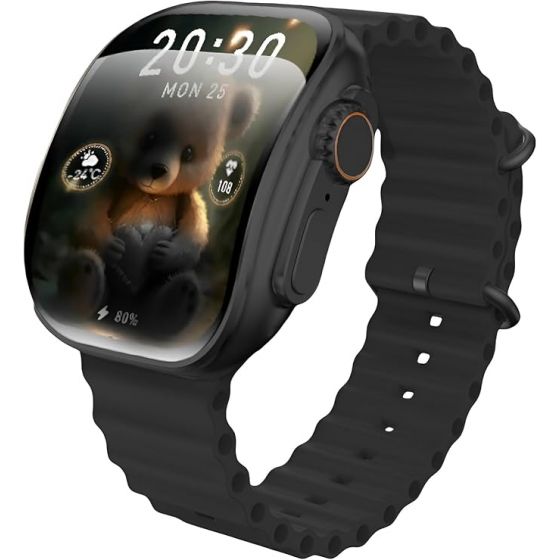W&O X10 Pro 3 Smart Watch, 1.5 Inch - Black Case and Strap