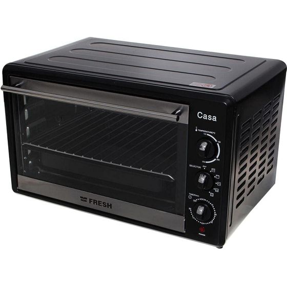Fresh Casa Electric Oven with Grill, 45 Liters, 2000 Watt, Black - FR-4503R
