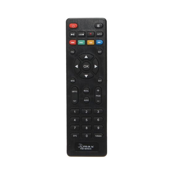 Remote Control for Qmax HD Mini 4 Receiver, Black - B336
