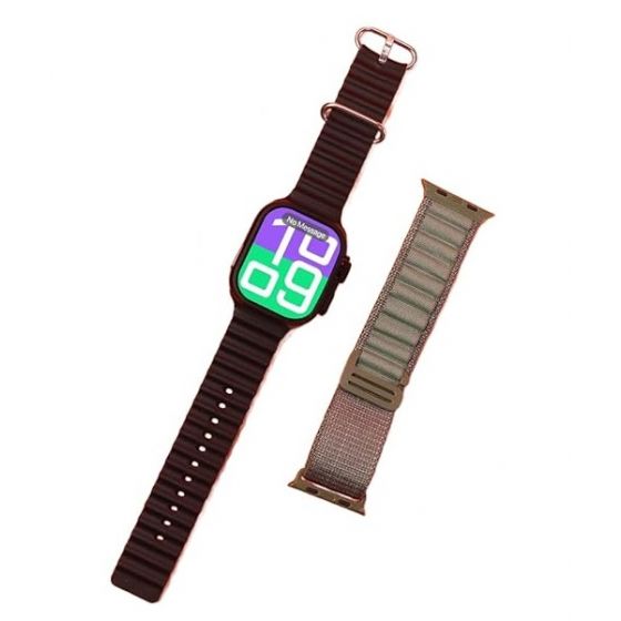 T920 Ultra 3 Smart Watch, 2.19 Inch - Black case and Strap with Extra Strap