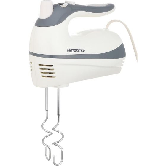 Media Tech Hand Mixer, 500 Watt, White - MTH233