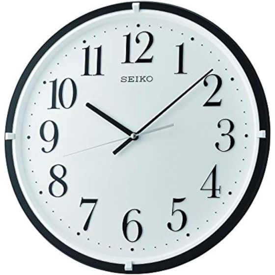 Seiko Analog Wall Clock, Black and White - QXA931K 