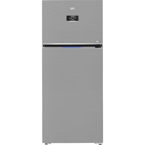 Beko No-Frost Refrigerator, 406 Liters, Inverter, Silver - RDNE455M20XBIDS