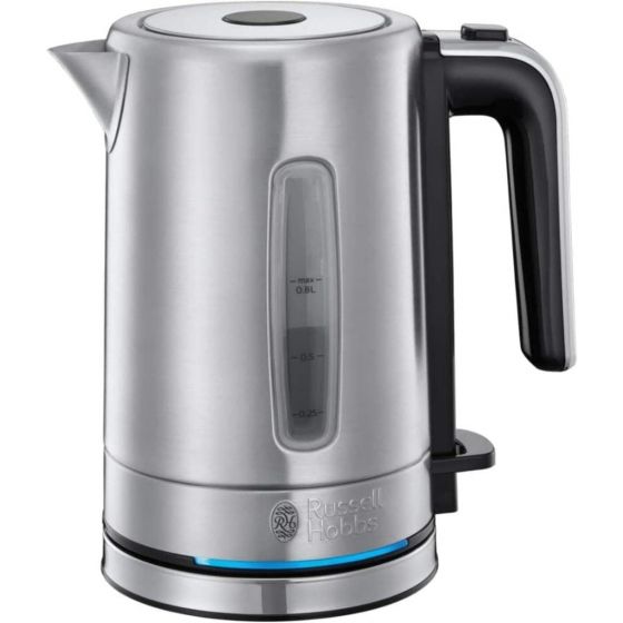 Russell Hobbs Electric Kettle, 0.8 Liter, 2200W, Stainless Steel - 24190