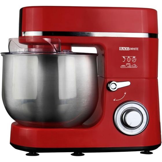 Black and White Stand Mixer, 8 Liters, 2200 Watt, Red - SM-822R 