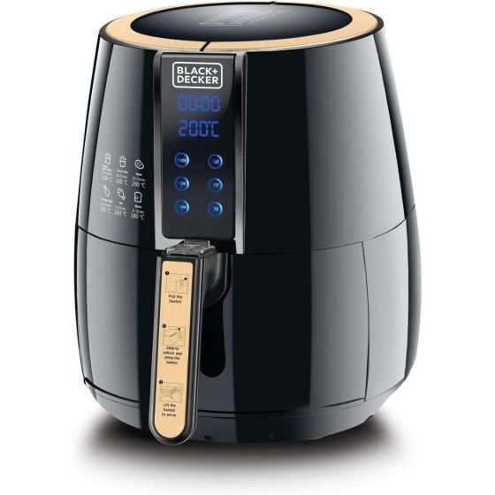 Black + Decker AerOfry Air Fryer, 1500 Watt, 4 Liters, Black - AF400
