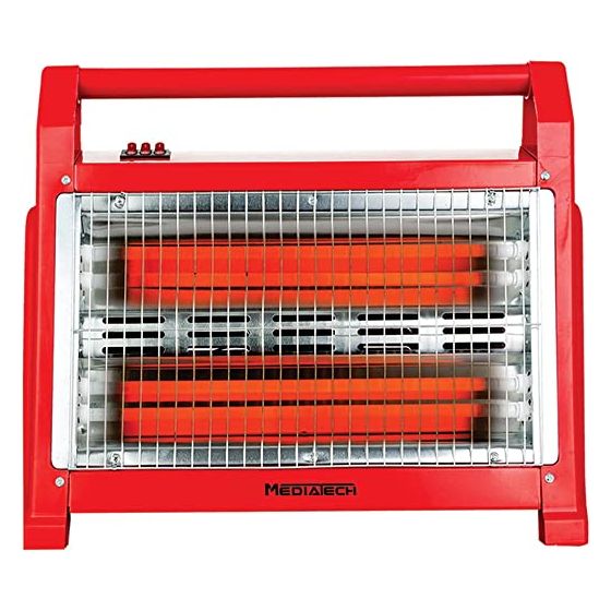 MediaTech Quartz Heater, 1600 Watt, Red - MT-RH10