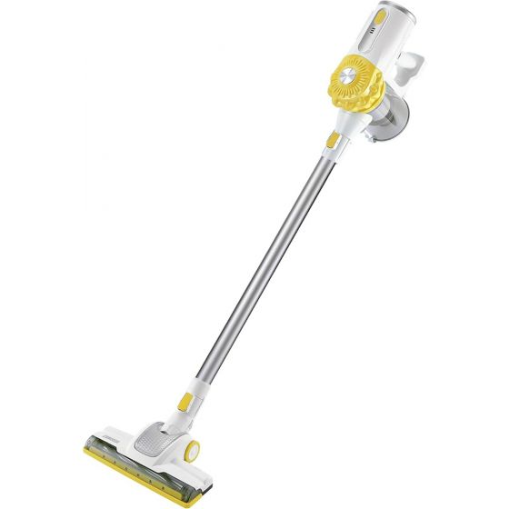 Zanussi Air Wave Bagless Upright Stick Vacuum Cleaner,  22.2 Volt, White and Yellow- ZHS-32802-YL
