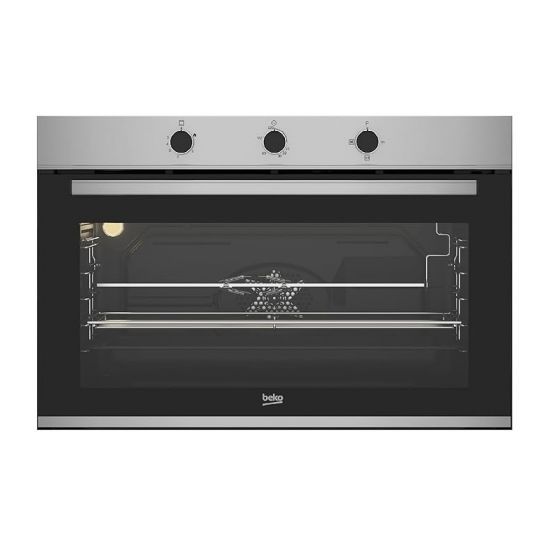 Beko Built-in Gas Oven, with Grill, 90 Cm, 96 Liters, Stainless Steel - BBWHT12106XS