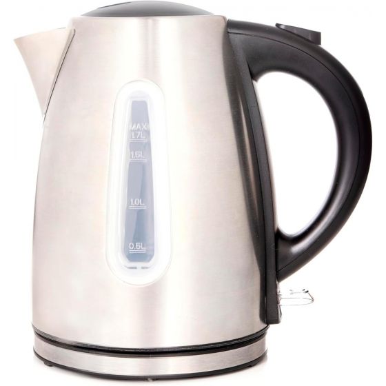 MediaTech Electric Kettle, 1.7 Liters, 1850/2200W, Stainless Steel - MT-KS200