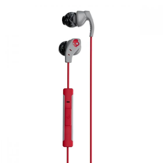 Skullcandy Method Sport Earphones, Grey and Red - S2CDY-K605