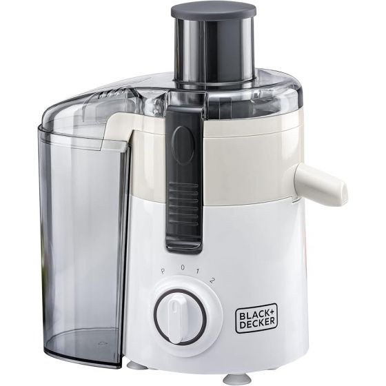 Black+Decker Juice Extractor, 0.95 Liters, 250 Watt, White and Grey - JE250-B5