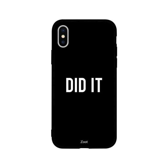 جراب ظهر بطبعة عبارة Did It لابل ايفون XS ماكس