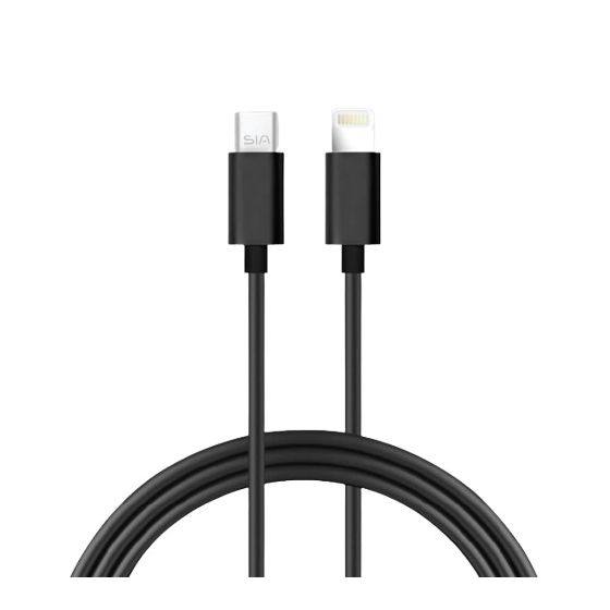 كابل USB-C الى لايتنينج سيا، 100 سم - اسود